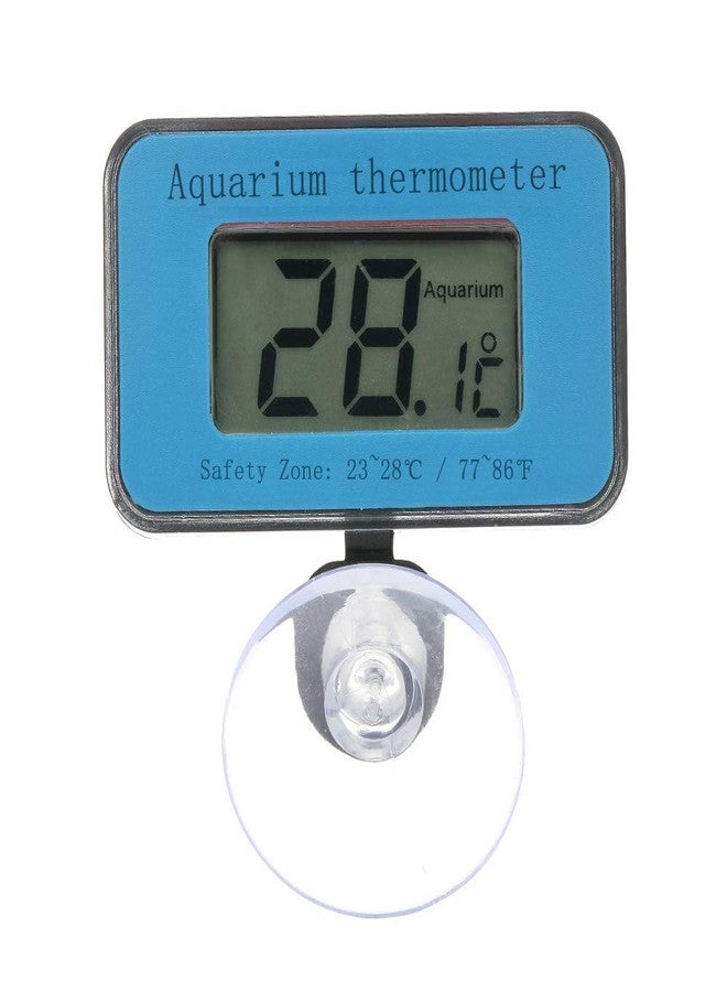 TAIYO PLUSS DISCOVERY® Aquarium Digital Thermometer, Size:(4.7X5.5 cm) (LXH) Digital LCD Aquarium Thermometer with Suction Cup Waterproof Mini Indoor Fish Tank Thermometer - Image 1